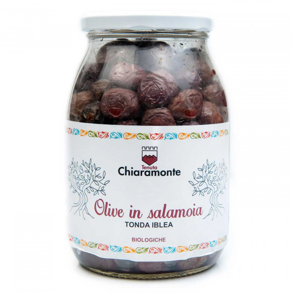 Olive in salamoia Tonda Iblea 800gr - Tenuta Chiaramonte